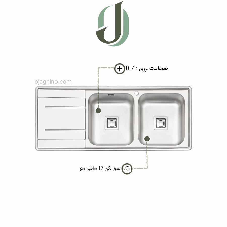 سینک ایلیا استیل مدل 4063
