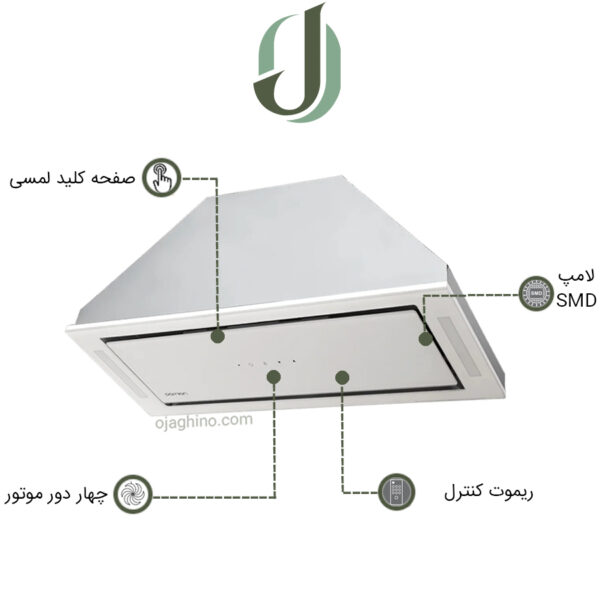 هود مخفی پرنیان استیل مدل PH 4703W