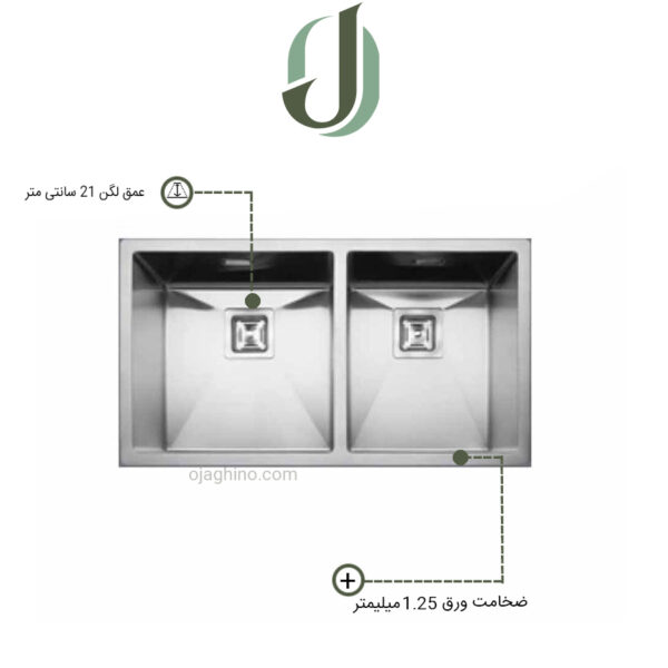 سینک ظرفشویی توربولاین مدل 3440