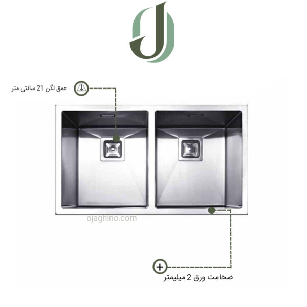 سینک ظرفشویی توربولاین مدل D34
