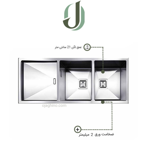 سینک ظرفشویی توربولاین مدل D34T