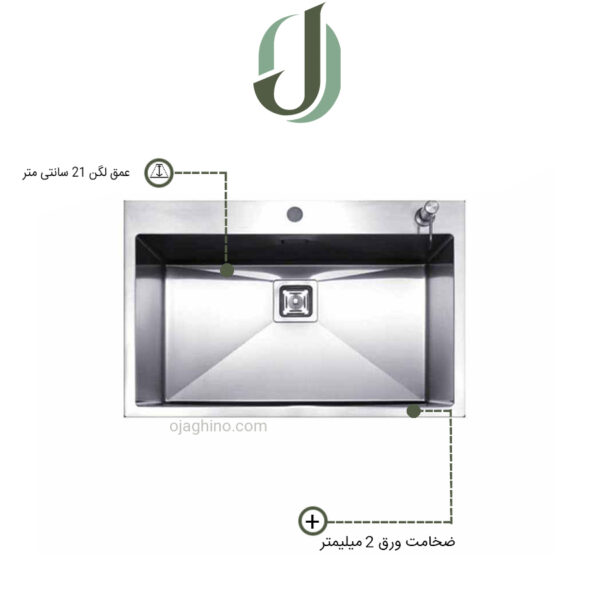 سینک ظرفشویی توربولاین مدل F70