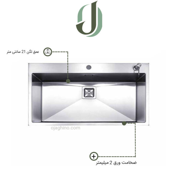 سینک ظرفشویی توربولاین مدل F80