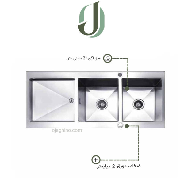 سینک ظرفشویی توربولاین مدل FD34TM