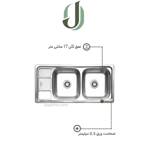سینک ظرفشویی نگین الماس مدل SA10