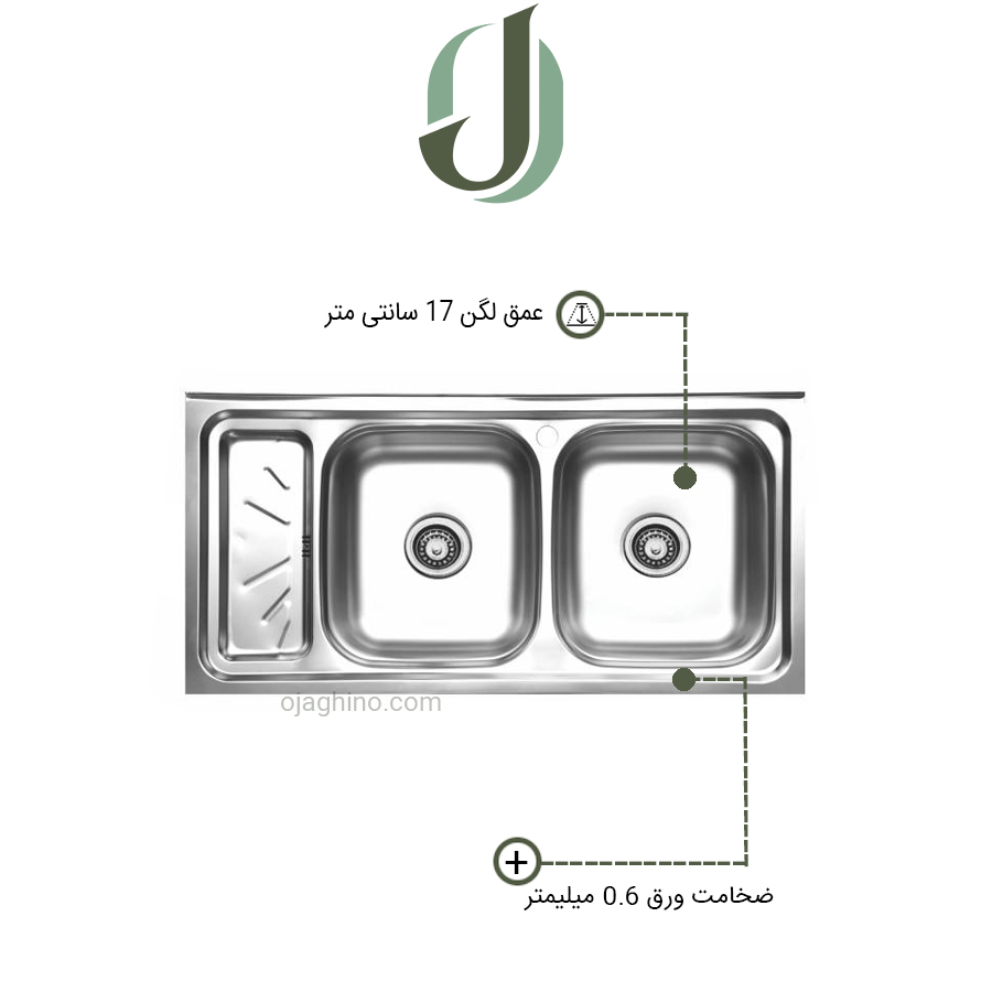 سینک-نگین-الماس-a12-2 سینک ظرفشویی نگین الماس مدل SA12