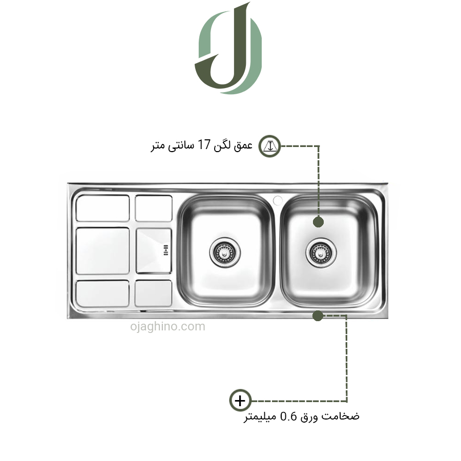 سینک-نگین-الماس-a13-2 سینک ظرفشویی نگین الماس مدل SA13