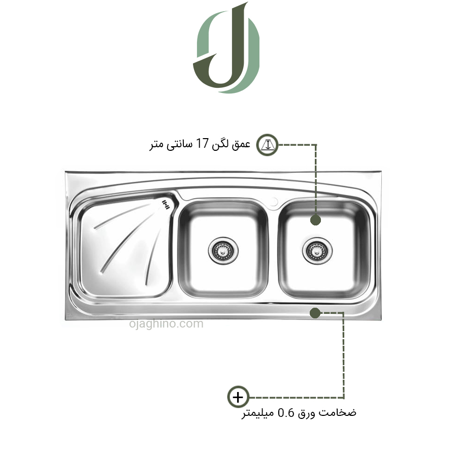 سینک-نگین-الماس-a15-2 سینک ظرفشویی نگین الماس مدل SA15