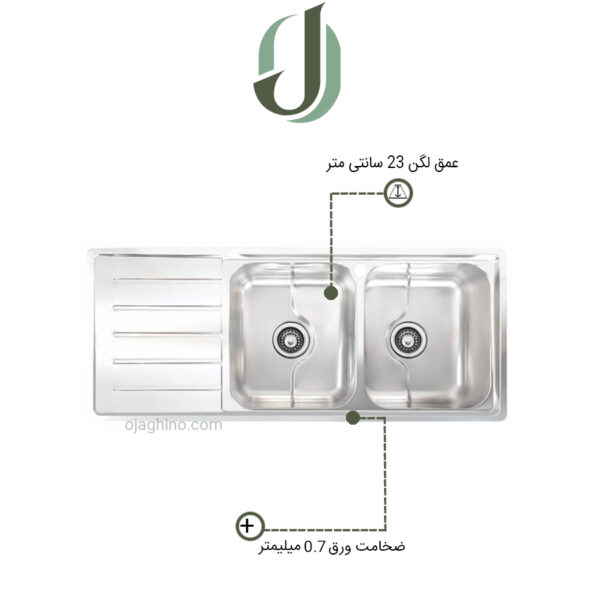سینک ظرفشویی نگین الماس مدل SA101