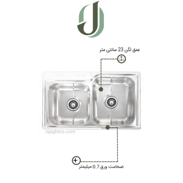 سینک ظرفشویی نگین الماس مدل SA102