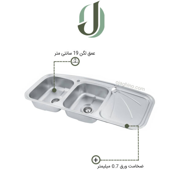 سینک ظرفشویی نگین الماس مدل SA22