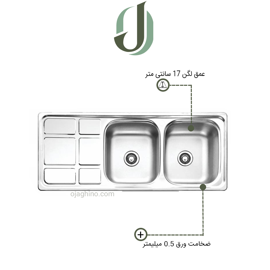 سینک-نگین-الماس-sa29-2 سینک ظرفشویی نگین الماس مدل SA29