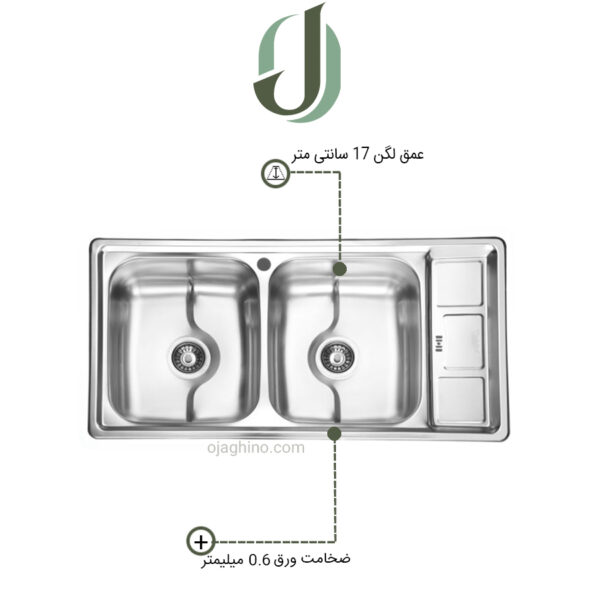 سینک ظرفشویی نگین الماس مدل SA36
