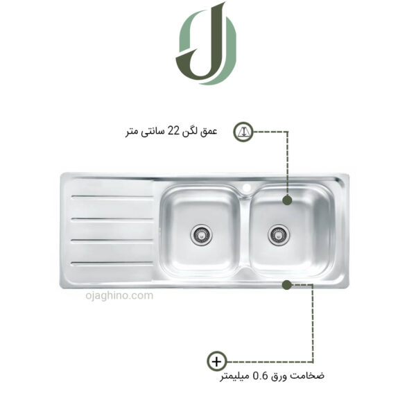 سینک ظرفشویی نگین الماس مدل SA48