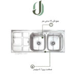 سینک ظرفشویی نگین الماس مدل SA52