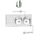 سینک پرنیان استیل روکار مدل PS 1101