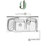 سینک پرنیان استیل روکار مدل PS 1105