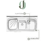 سینک پرنیان استیل روکار مدل PS 1107