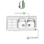 سینک پرنیان استیل روکار مدل PS 1109