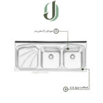 سینک پرنیان استیل روکار مدل PS 1110
