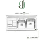 سینک پرنیان استیل روکار مدل PS 1111