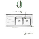 سینک پرنیان استیل روکار مدل PS 1112