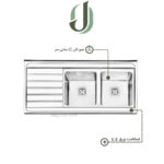 سینک پرنیان استیل روکار مدل PS 1114