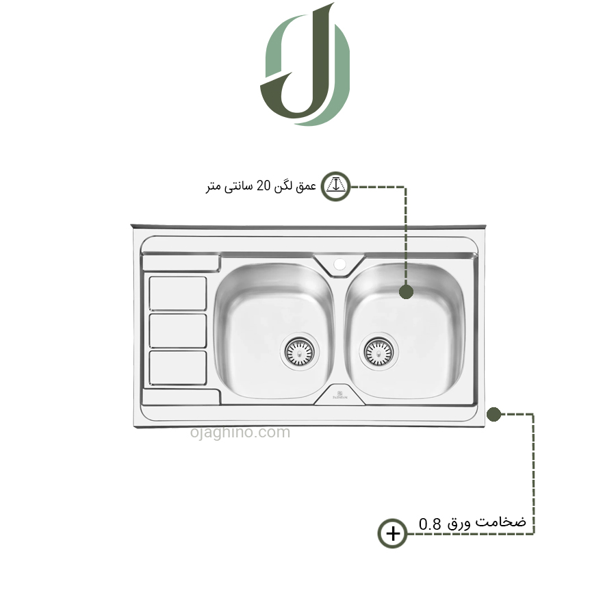 سینک-پرنیان-استیل-ps-1117-2 سینک پرنیان استیل روکار مدل PS 1117