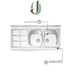 سینک پرنیان استیل روکار مدل PS 1124