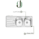سینک پرنیان استیل توکار مدل PS 1201