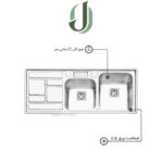 سینک پرنیان استیل توکار مدل PS 1211