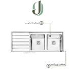 سینک پرنیان استیل توکار مدل PS 1214