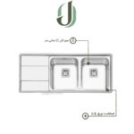 سینک پرنیان استیل توکار مدل PS 1215