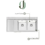 سینک پرنیان استیل توکار مدل PS 1216