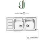 سینک پرنیان استیل توکار مدل PS 1217