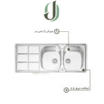 سینک پرنیان استیل توکار مدل PS 1224