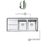 سینک پرنیان استیل توکار مدل PS 1225