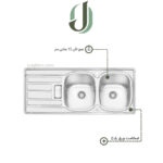 سینک پرنیان استیل روکار مدل PS 2111