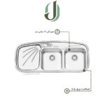سینک پرنیان استیل توکار مدل PS 2202