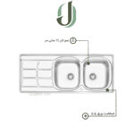 سینک پرنیان استیل توکار مدل PS 2209