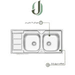 سینک پرنیان استیل توکار مدل PS 2211