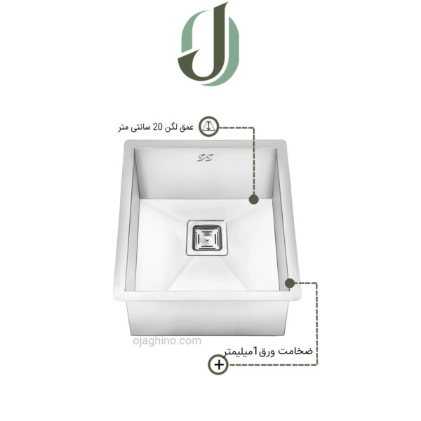 سینک پرنیان استیل زیر کار مدل PS 4202