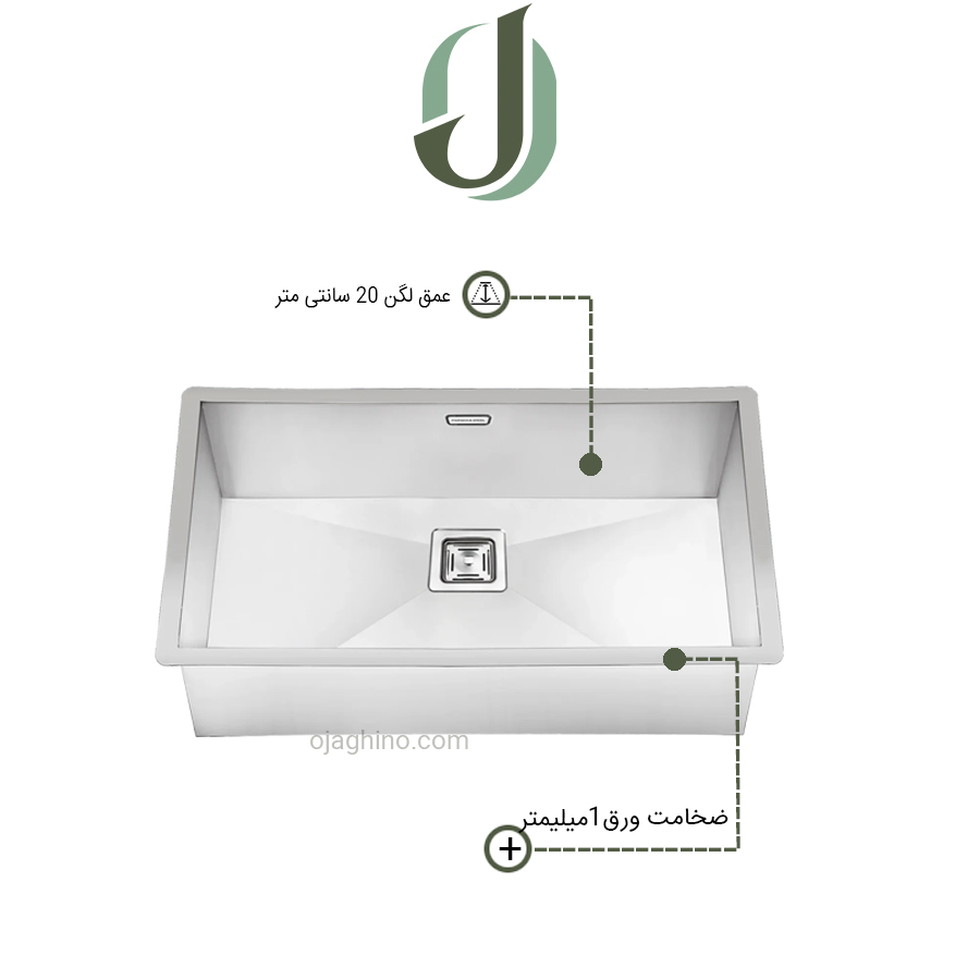 سینک-پرنیان-استیل-ps-4204-2 سینک پرنیان استیل زیر کار مدل PS 4204