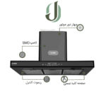هود شومینه ای ایلیا استیل مدل میترا